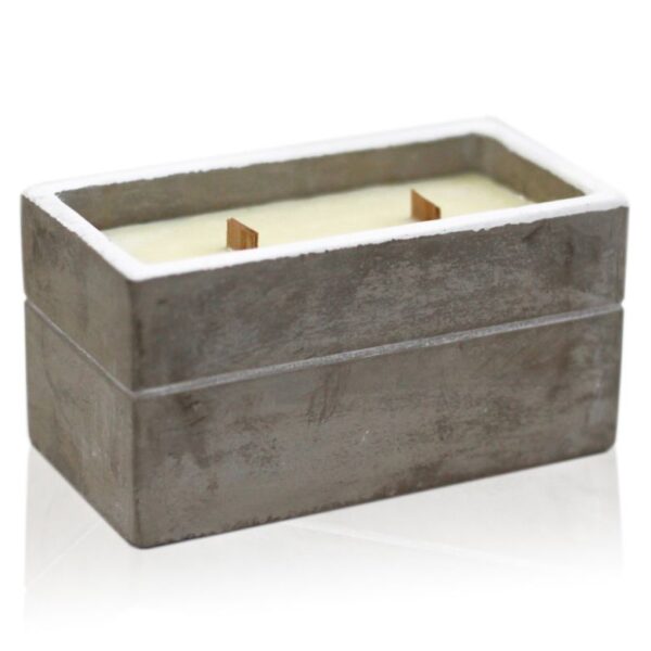 Concrete Wooden Wick Candle – Spiced South Sea Lime