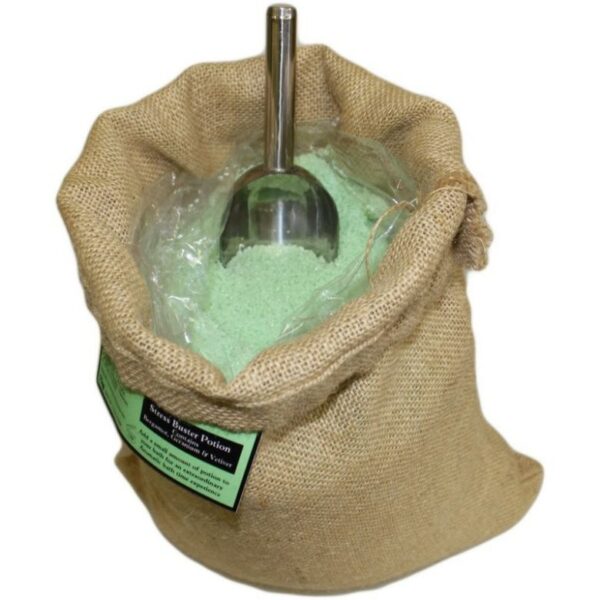 Stress Buster Aromatherapy Bath Potion Hessian Sack