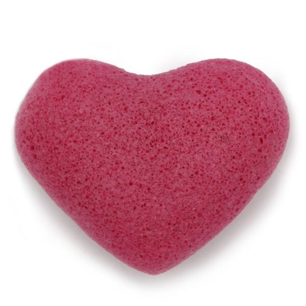 Rose Konjac Heart Sponge