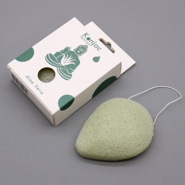 Aloe Vera Teardrop Konjac Sponge - Healing - Image 2