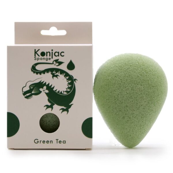 Green Tea Teardrop Konjac Sponge - Protective