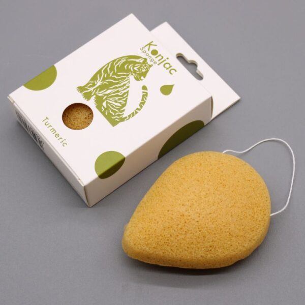 Turmeric Teardrop Konjac Sponge - Anti-wrinkle - Image 2