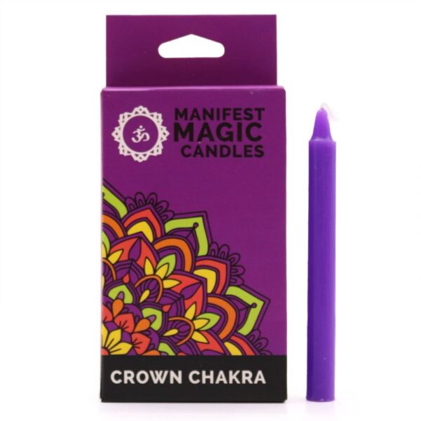 Crown Chakra Manifest Magic Candles - Violet