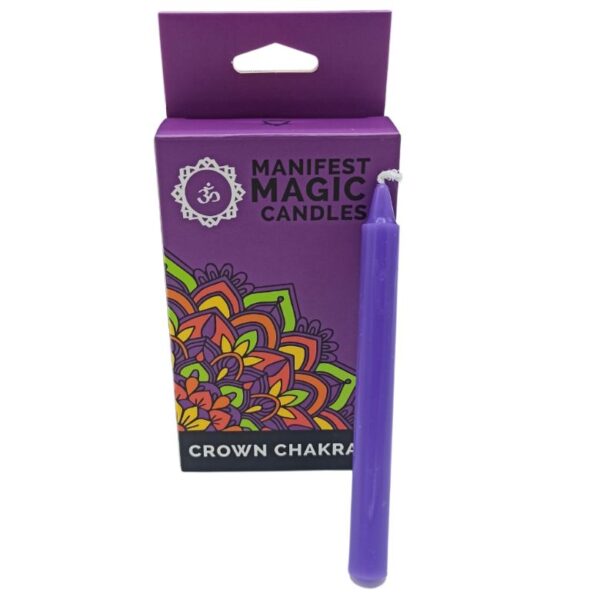 Crown Chakra Manifest Magic Candles - Violet - Image 2