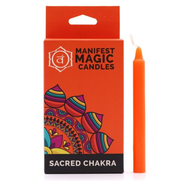 Sacred Chakra Manifest Magic Candles - Orange