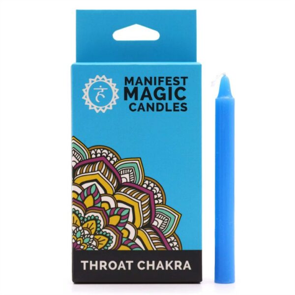 Throat Chakra Manifest Magic Candles - Blue