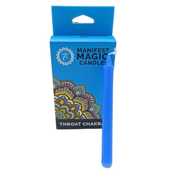 Throat Chakra Manifest Magic Candles - Blue - Image 2