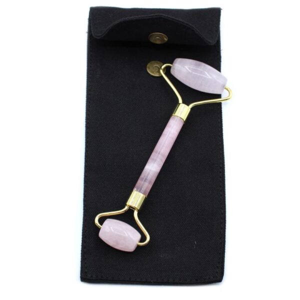 Rose Quartz Gemstone Face Roller - Image 4