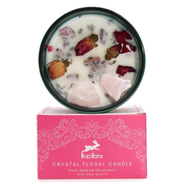 The Lovers Hop Hare Crystal Magic Flower Candle