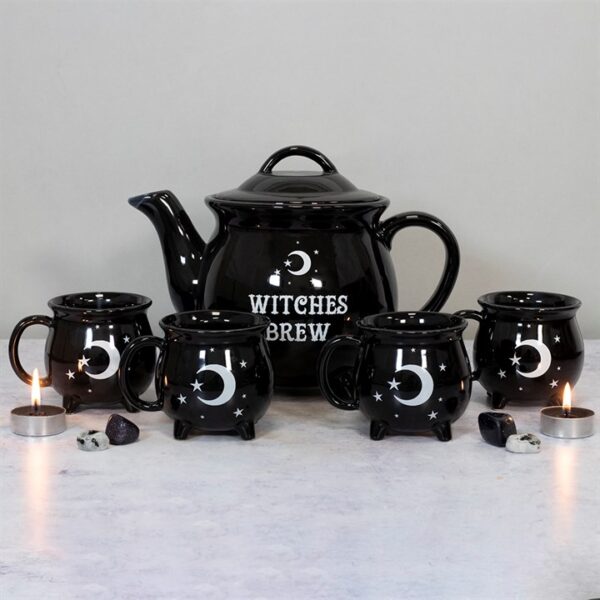 Witches Brew Ceramic Cauldron Tea Set - Image 6