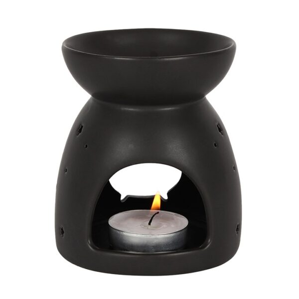 Black Cauldron Cut Out Oil Burner - Image 2