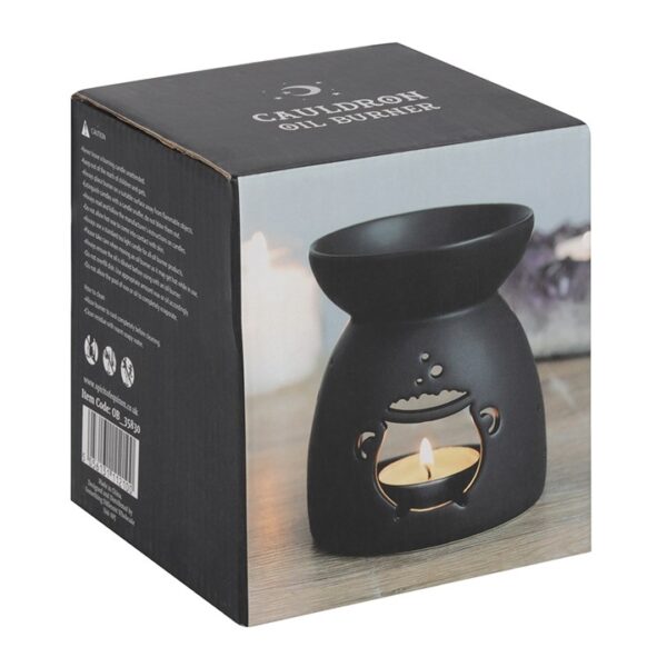 Black Cauldron Cut Out Oil Burner - Image 3