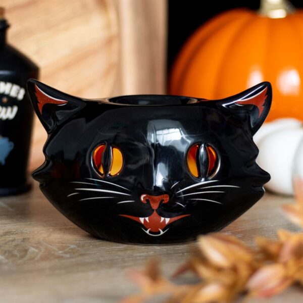 Spooky Black Cat Oil Burner - Image 6