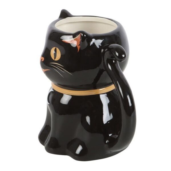 Spooky Black Cat Shaped Mug - Image 2