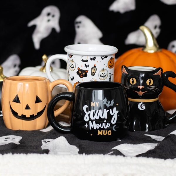 Spooky Black Cat Shaped Mug - Image 5