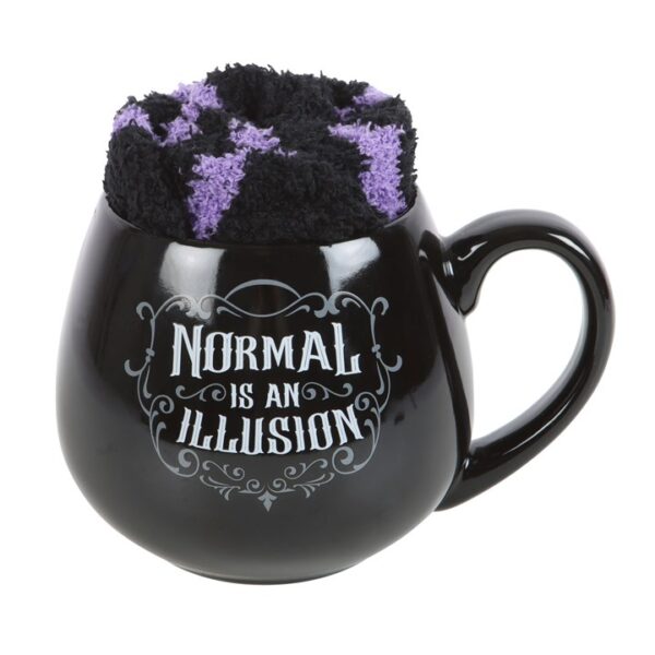 Normal is an Illusion Gothic Mug and Socks Set - Image 2