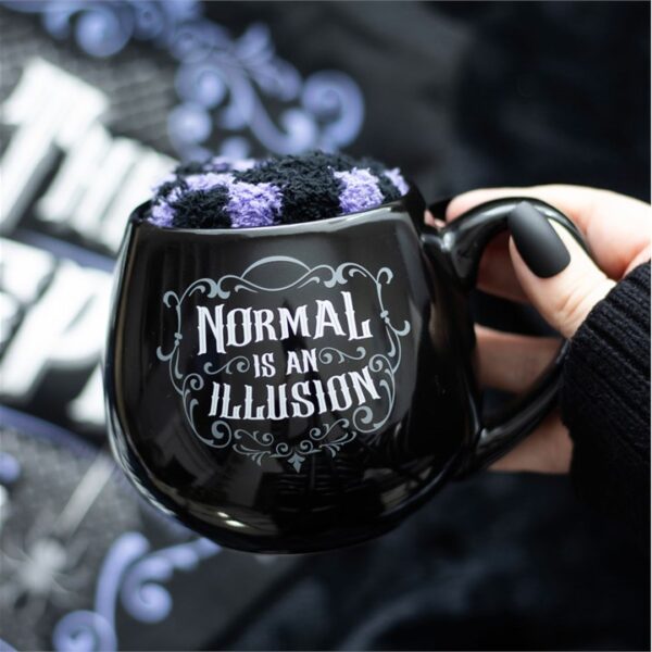 Normal is an Illusion Gothic Mug and Socks Set - Image 4