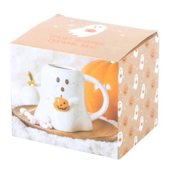 Ghost Shaped Mug with Pumpkin - Image 4