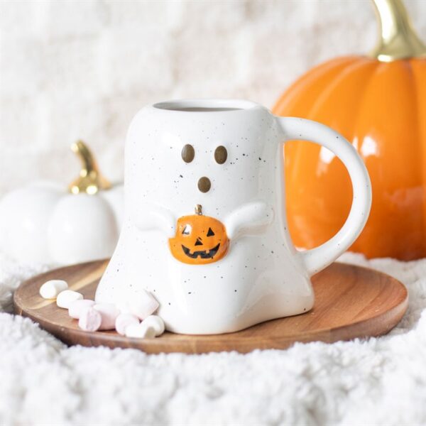 Ghost Shaped Mug with Pumpkin - Image 6