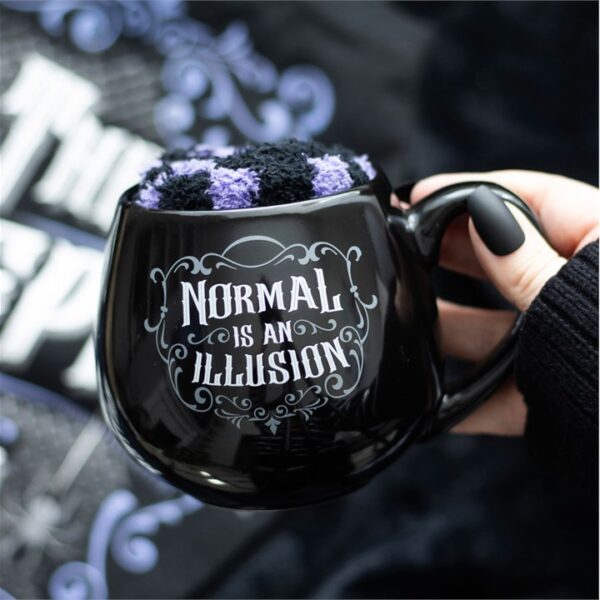 Normal is an Illusion Gothic Mug and Socks Set - Image 6